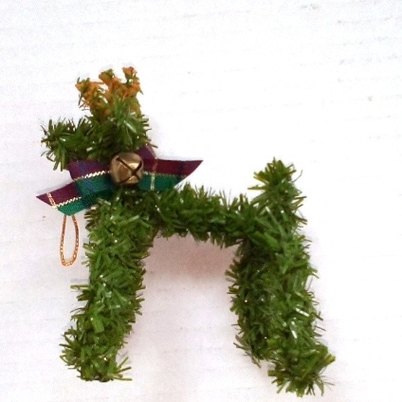 Reindeer Christmas Tree Ornament Green - Picture 1 of 3